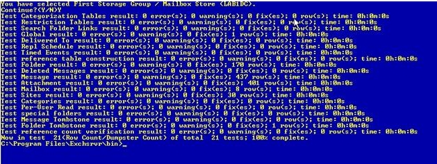 ESEUTIL /R - Soft Recovery of Exchange Database