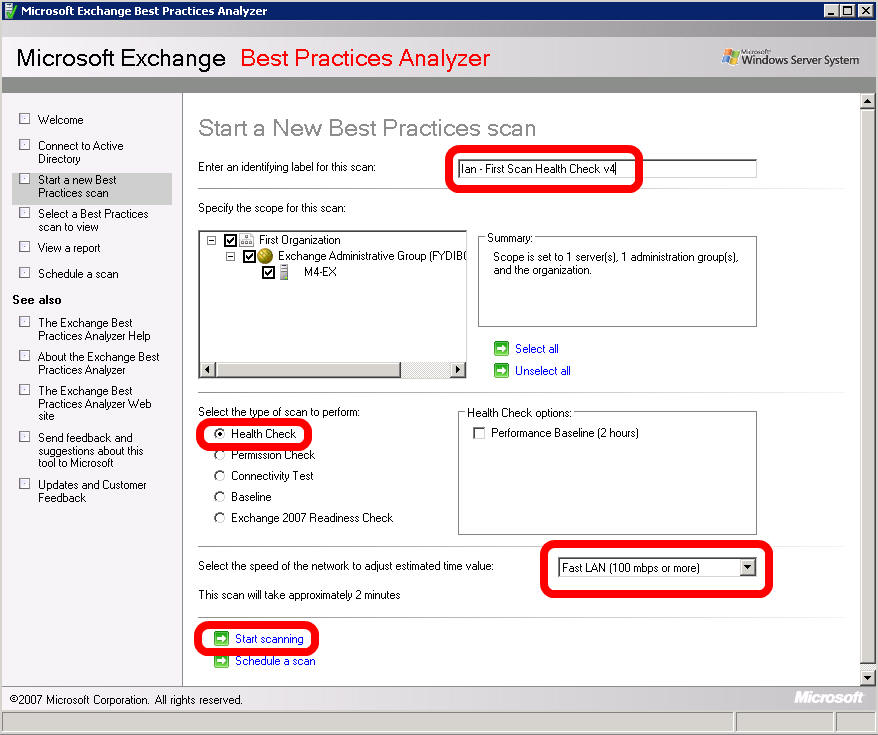 Best Practices Analyzer Exchange 2007 